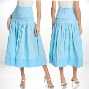 🌻NEW w/tags Bardot Jada Midi Skirt in Cornflower Blue Color US Size 2/XS